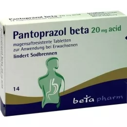 PANTOPRAZOL beta 20 mg comprimidos entéricos ácidos, 14 uds