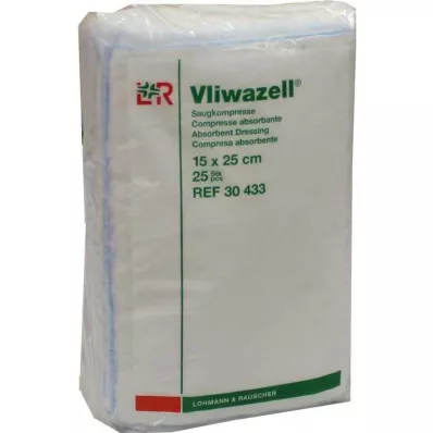 VLIWAZELL Compresas absorbentes no estériles 15x25 cm, 25 uds