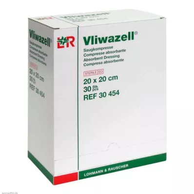 VLIWAZELL Compresas absorbentes estériles 20x20 cm, 30 uds VLIWAZELL Compresas absorbentes estériles 20x20 cm, 30 uds