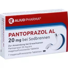 PANTOPRAZOL AL 20 mg para la acidez estomacal comprimidos con cubierta entérica, 7 uds