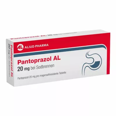 PANTOPRAZOL AL 20 mg para la acidez estomacal comprimidos con cubierta entérica, 7 uds