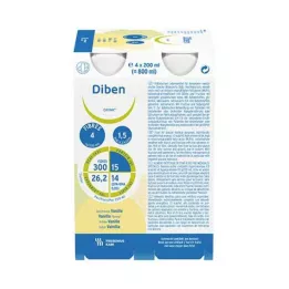 DIBEN DRINK Vainilla 1,5 kcal/ml, 4X200 ml