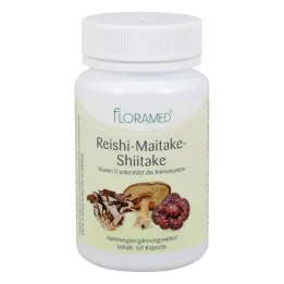 REISHI-MAITAKE-Shitake cápsulas bueno para las células sanas, 60 uds