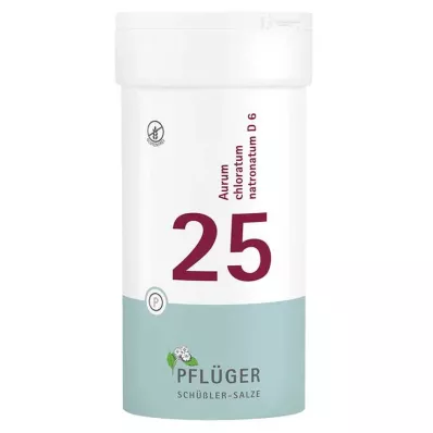 Bioquímica Pflueger 25 Aurum Chloratum Sodio D 6 tabletas, 400 ST