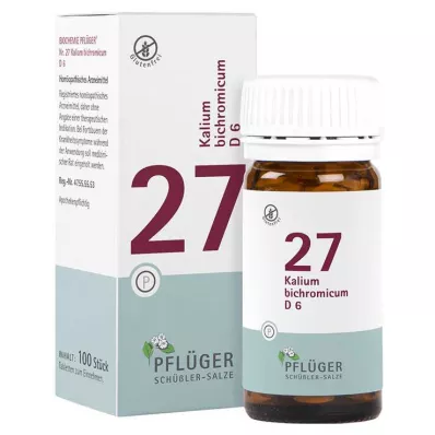 Bioquímica Pflueger 27 Kalium bichromicum D 6 tabletas, 100 st