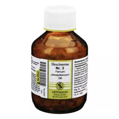 BIOCHEMIE 3 Ferrum phosphoricum D 6 comprimidos, 400 uds BIOCHEMIE 3 Ferrum phosphoricum D 6 comprimidos, 400 uds