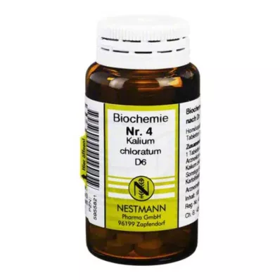 BIOCHEMIE 4 Kalium chloratum D 6 comprimidos, 100 uds