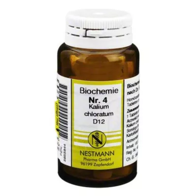 BIOCHEMIE 4 Kalium chloratum D 12 comprimidos, 100 uds