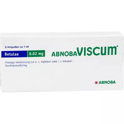 ABNOBAVISCUM Betulae 0,02 mg ampollas, 8 uds