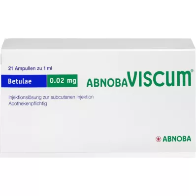 ABNOBAVISCUM Betulae 0,02 mg ampollas, 21 uds
