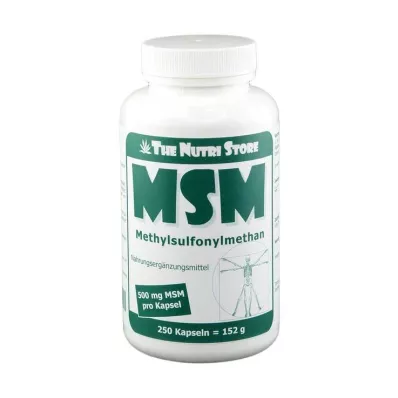MSM 500 mg cápsulas de metilsulfonilmetano, 250 unidades