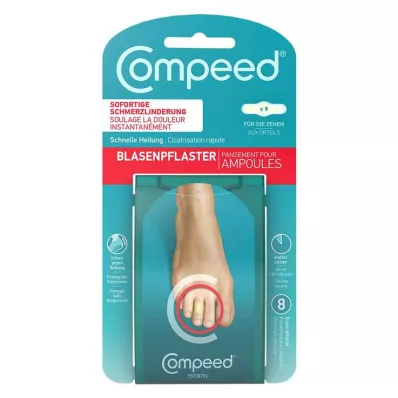 COMPEED Esparadrapo para ampollas en los dedos de los pies, 8 uds