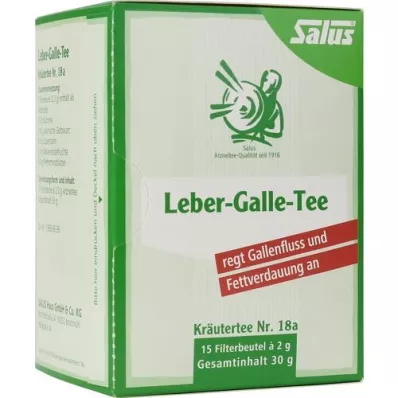 LEBER GALLE-Té Té de hierbas nº 18a Salus té de filtro, 15 uds