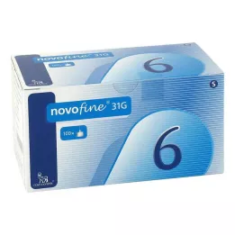 NOVOFINE 6 cánulas 0,25x6 mm, 100 uds