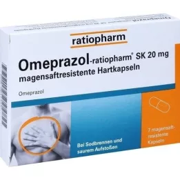OMEPRAZOL-ratiopharm SK 20 mg cápsulas duras con cubierta entérica, 7 uds