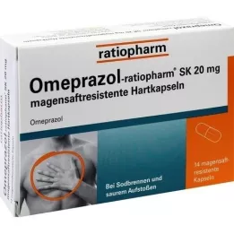 OMEPRAZOL-ratiopharm SK 20 mg cápsulas duras con cubierta entérica, 14 uds