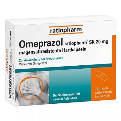 Omeprazol ratiopharm SK 20 mg cápsulas duras gastrorresistentes, 14 piezas