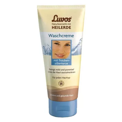 Cosméticos naturales Luvos con crema de lavado de arcilla curativa, 100 ml