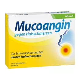 MUCOANGIN Pastillas de menta 20 mg, 18 uds