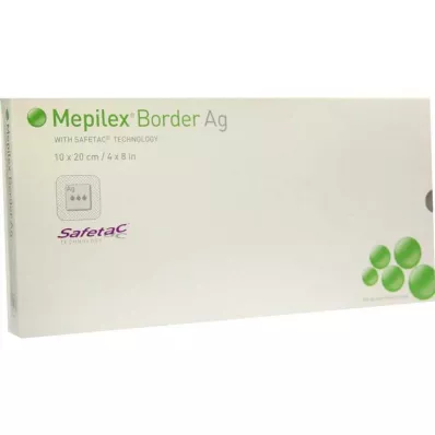 Vendaje Mepilex Border Ag 10x20cm, 5 piezas