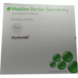 MEPILEX Apósito de espuma Border Sacrum Ag 20x20 cm ester., 5 uds