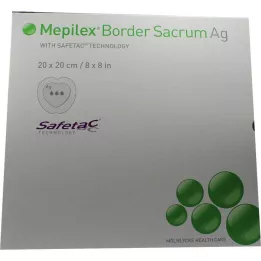 MEPILEX Apósito de espuma Border Sacrum Ag 20x20 cm ester., 5 uds
