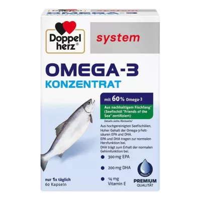 Sistema Doppelherz Cápsulas concentradas Omega-3, 60 piezas
