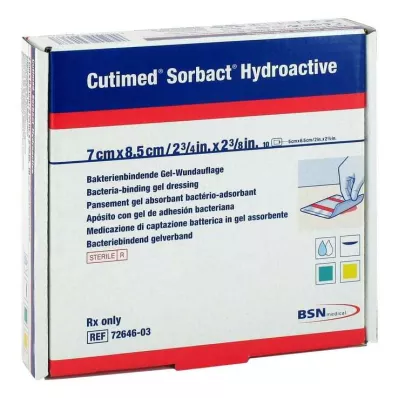 Compresas hidroactivas de Sorbact de Cutimed 7x8,5 cm, 10 st