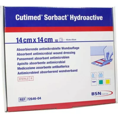 Compresas hidroactivas de Sorbact de Cutimed 14x14 cm, 10 st