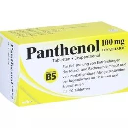 PANTHENOL 100 mg comprimidos Jenapharm, 50 uds