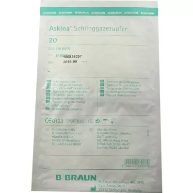 ASKINA Torundas de gasa estéril de grano ciruela, 20 uds ASKINA Torundas de gasa estéril de grano ciruela, 20 uds