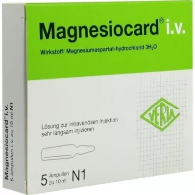 MAGNESIOCARD solución inyectable i.v., 5X10 ml