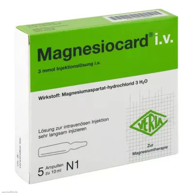 MAGNESIOCARD solución inyectable i.v., 5X10 ml