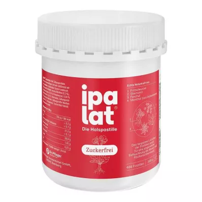 IPALAT Pastillas para la garganta sin azúcar, 400 uds