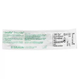 VASOFIX Tubo marrón 18 G 33 mm verde/blanco, 1 ud