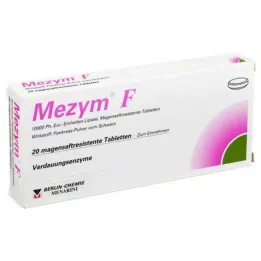 MEZYM F comprimidos con cubierta entérica, 20 uds