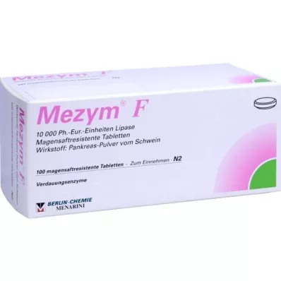 MEZYM F comprimidos con cubierta entérica, 100 uds