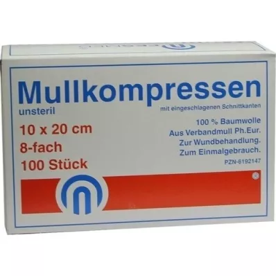 MULLKOMPRESSEN ES 10x20 cm no estéril 8x, 100 uds