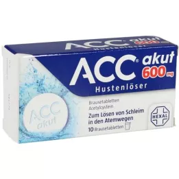 ACC 600 comprimidos efervescentes agudos, 10 unidades