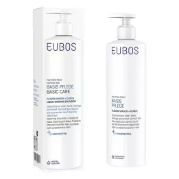 EUBOS FLÜSSIG azul sin perfume con dosificador, 400 ml