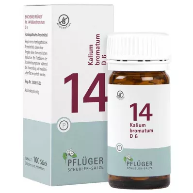 Bioquímica Pflueger 14 bromat de potasio.D 6 tabletas, 100 st