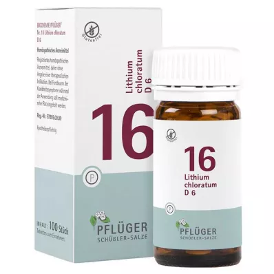 Bioquímica Pflueger 16 Cloratum de litio D 6 tabletas, 100 st