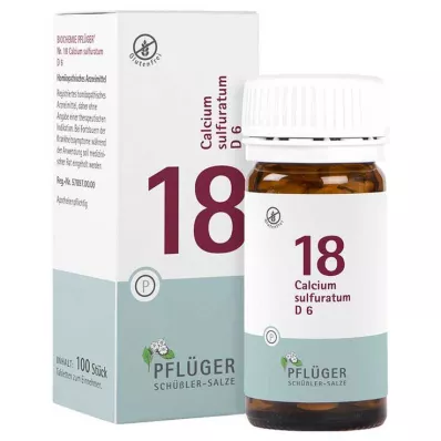 Bioquímica Pflueger 18 Calcio sulfuratum D 6 tabletas, 100 st