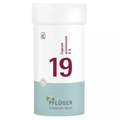 Bioquímica Pflueger 19 Cuprum arsenicosum D 6 tabletas, 400 st Bioquímica Pflueger 19 Cuprum arsenicosum D 6 tabletas, 400 st