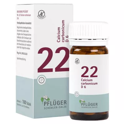 Bioquímica Pflueger 22 Calcio carbonicum D 6 tabletas, 100 st