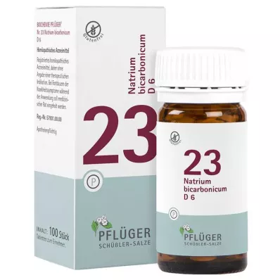 Bioquímica Pflueger 23 bicarbonato de sodio.D 6 tabletas, 100 piezas