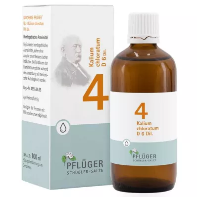 Bioquímica Pflueger 4 Cloratum de potasio D 6 gotas, 100 ml