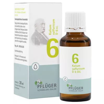 Bioquímica Pflueger 6 Kalium sulfuricum D 6 gotas, 30 ml
