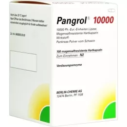 PANGROL 10.000 cápsulas duras con recubrimiento entérico, 100 unidades