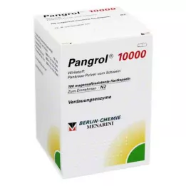 PANGROL 10.000 cápsulas duras con recubrimiento entérico, 100 unidades